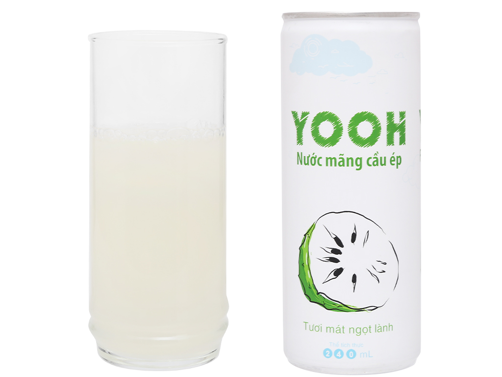 6 lon nước ép mãng cầu Yooh 240ml 6